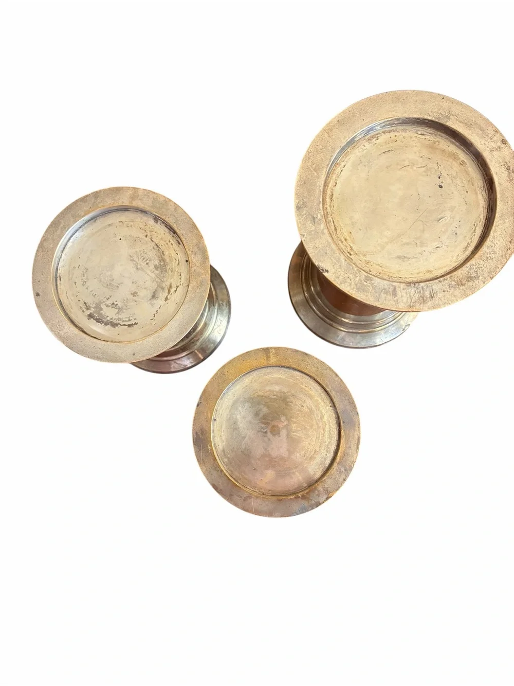 Pottery Barn Silver Tone Metal Candle Holders